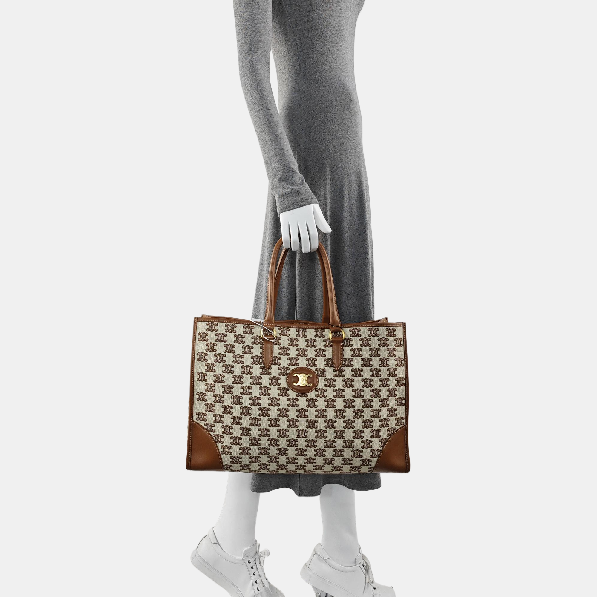 Fabric Tote Bag Brown
