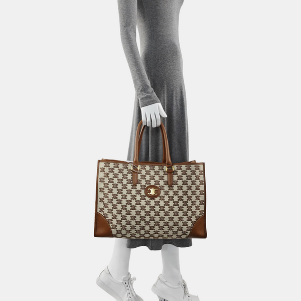 Fabric Tote Bag Brown