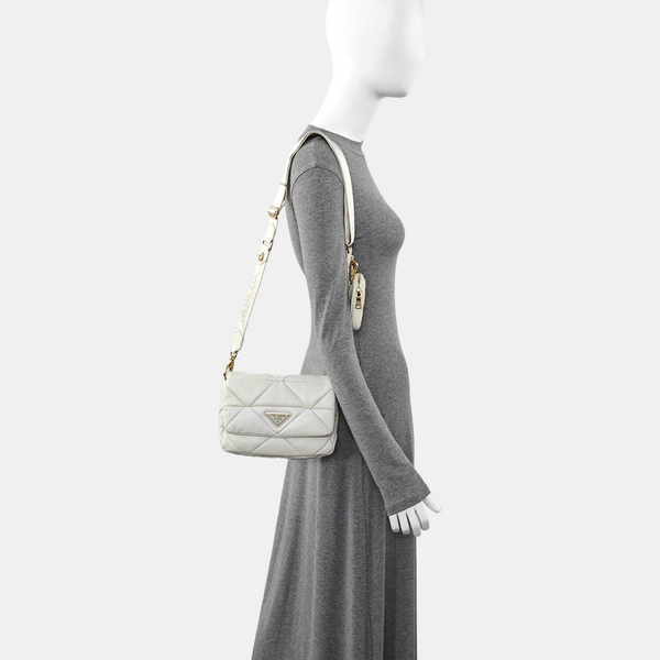 System Quilted Lambskin White