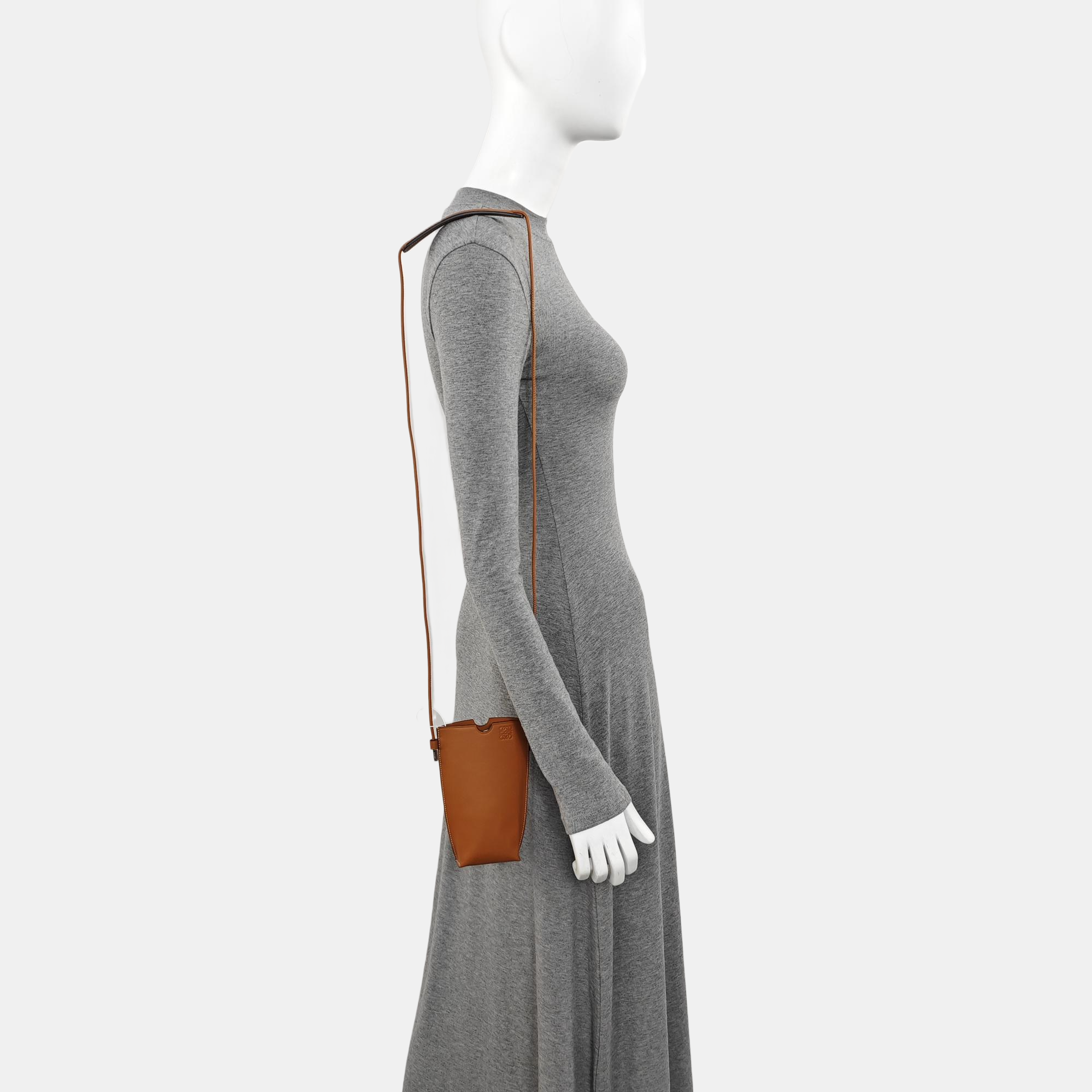 Calfskin Shoulder Bag Brown