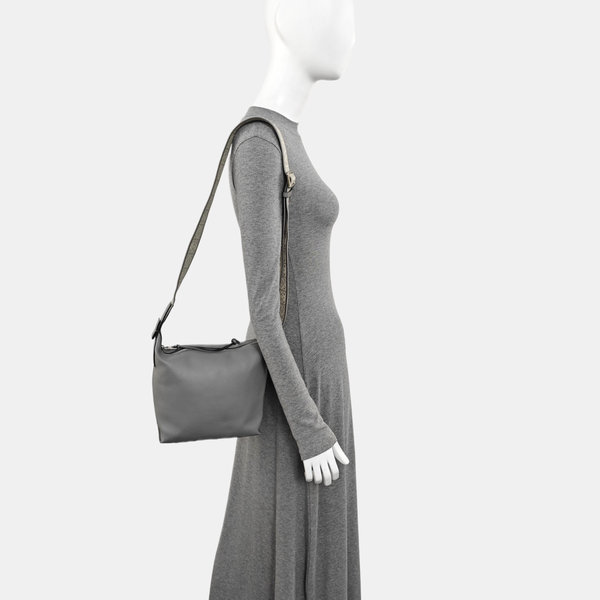 Calfskin Shoulder Bag Gray