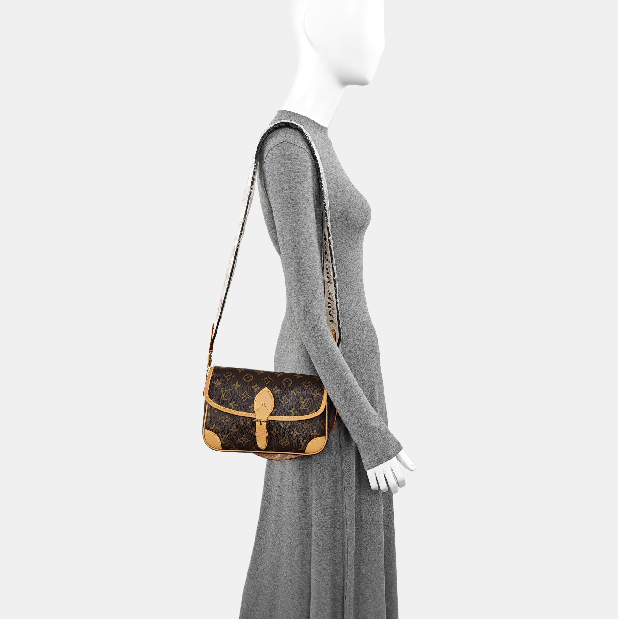 DIANE Monogram Coated Canvas Brown