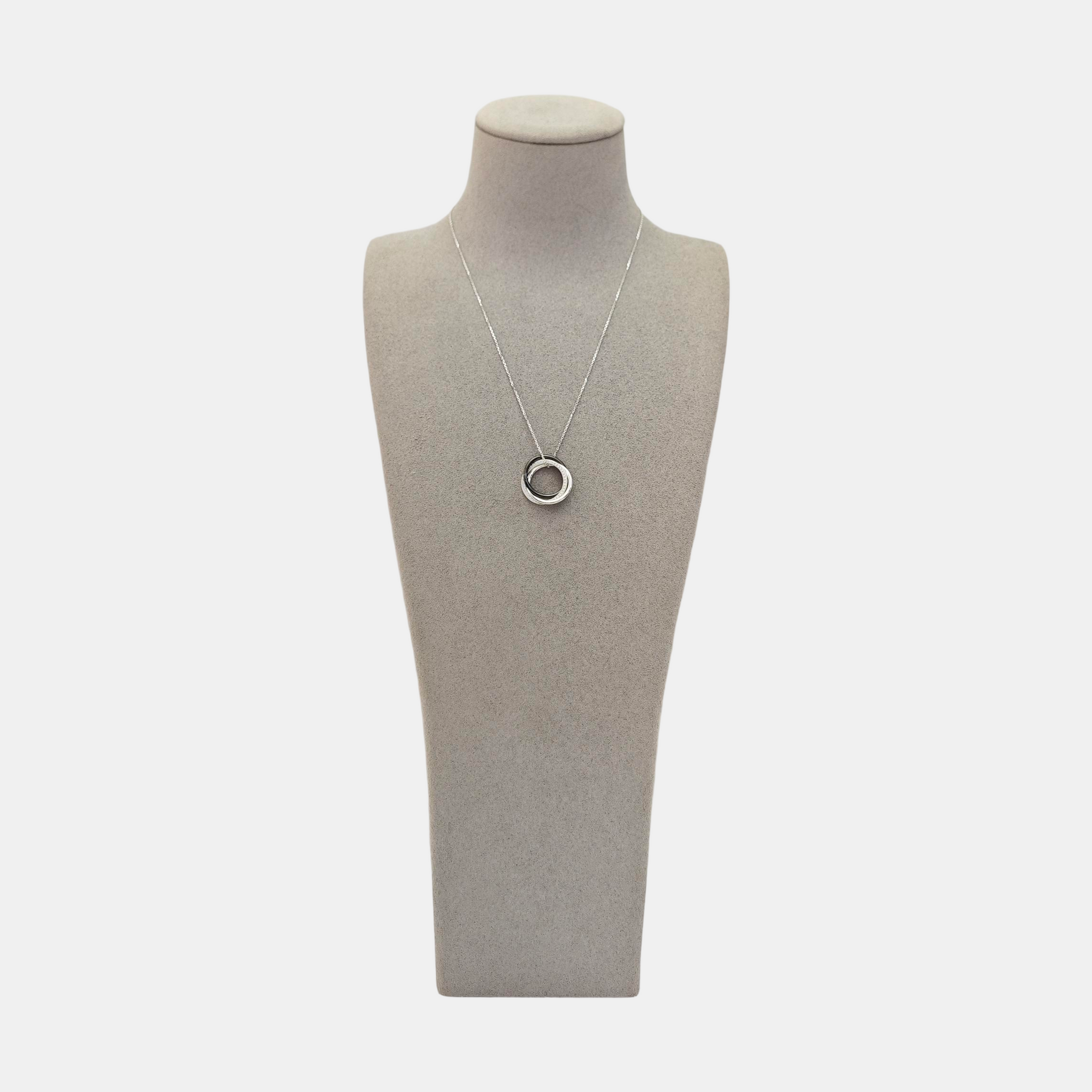 TRINITY 18k White Gold Silver Necklace