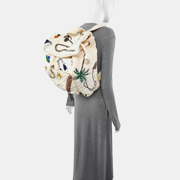 Fabric Backpack White