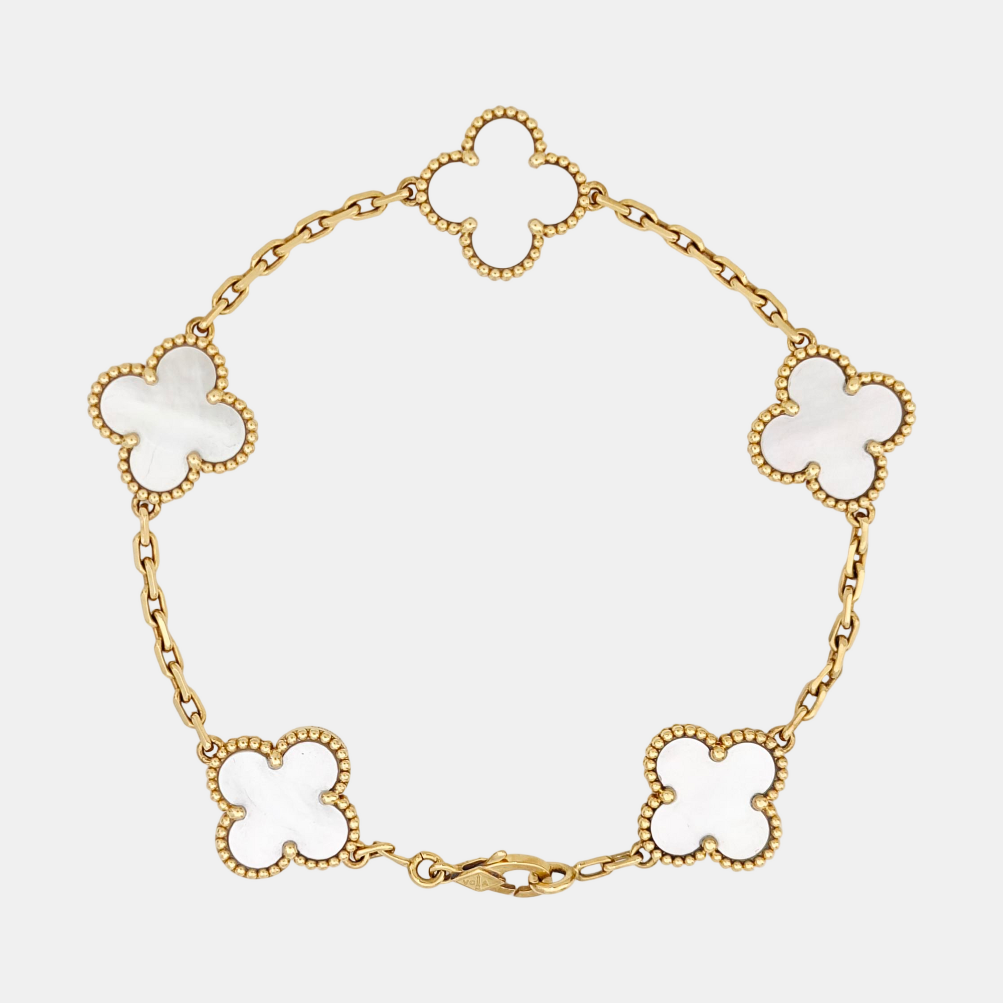 Vintage Alhambra 18k Gold Bracelet