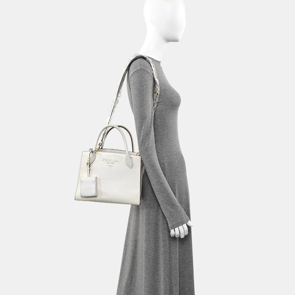 Monochrome Saffiano Calfskin White
