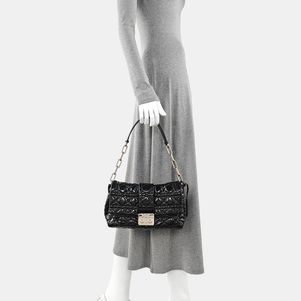 New Lock Cannage Patent Leather Black