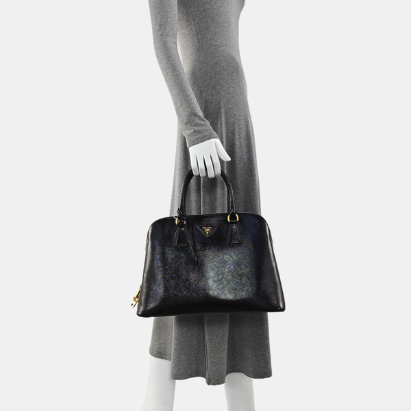 Authenticated pre-owned  Promenade Saffiano Calfskin Black - Top Handle Bag at Looply