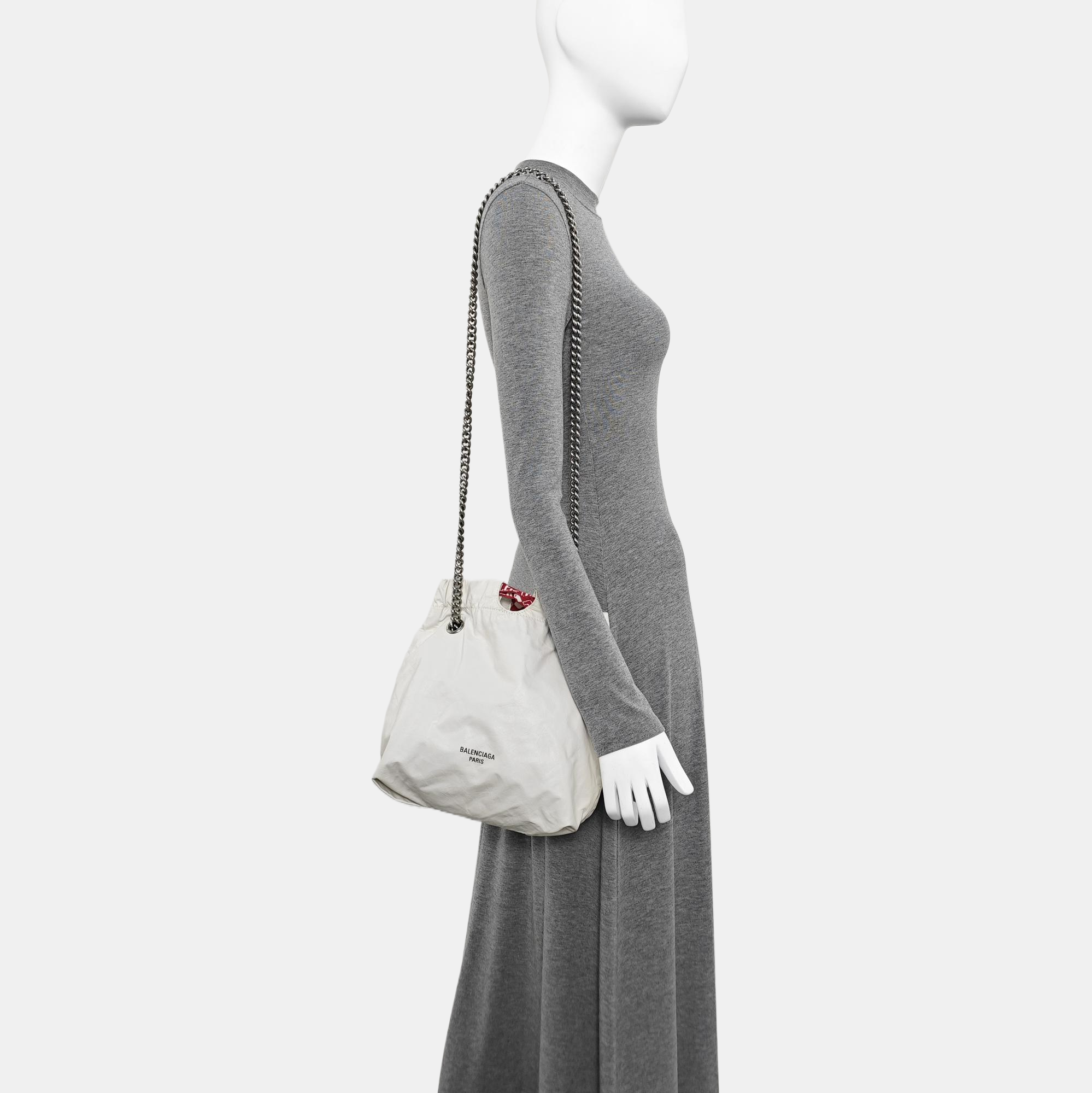 Calfskin Shoulder Bag White