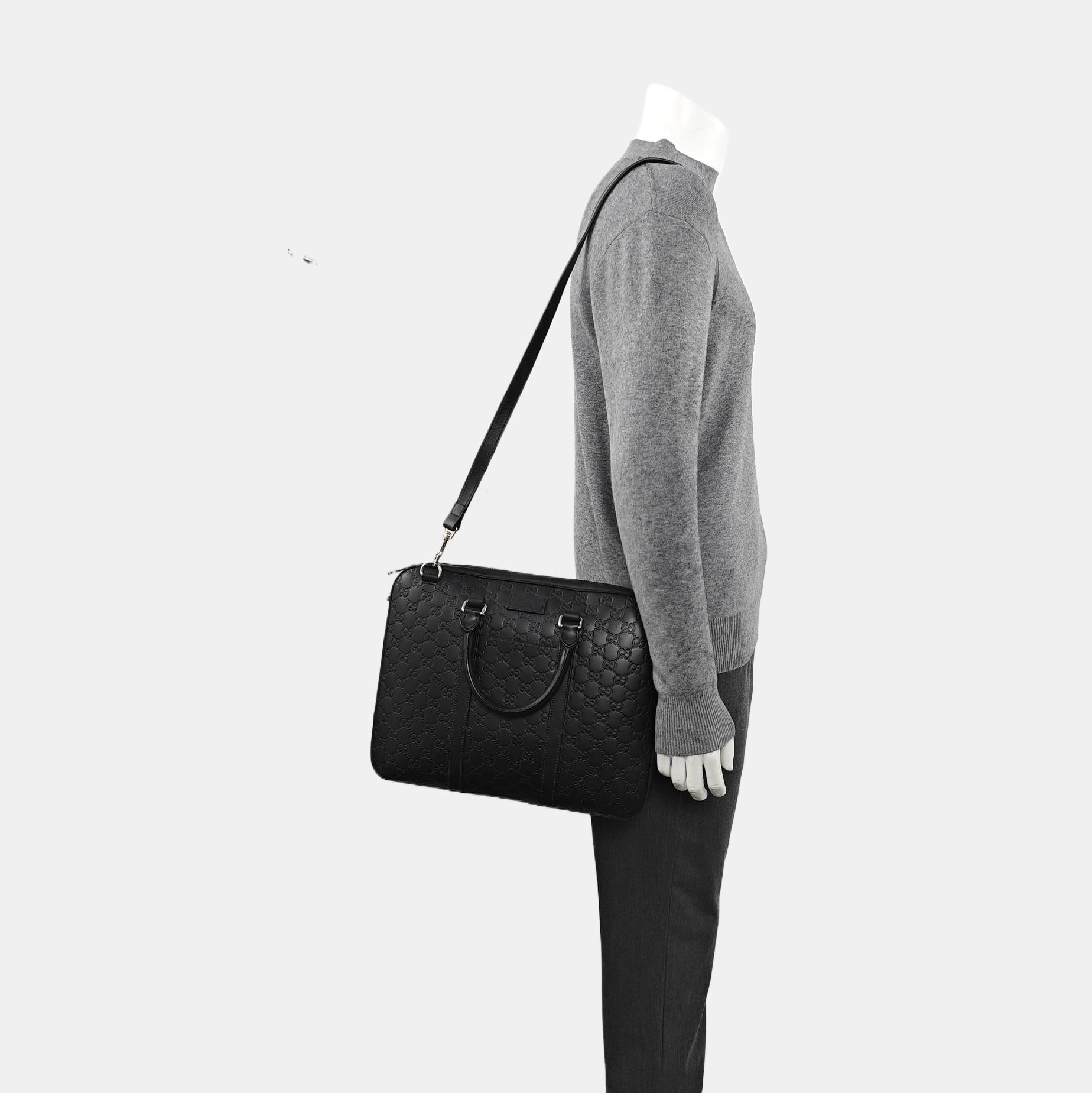 Signature Monogram Calfskin Black
