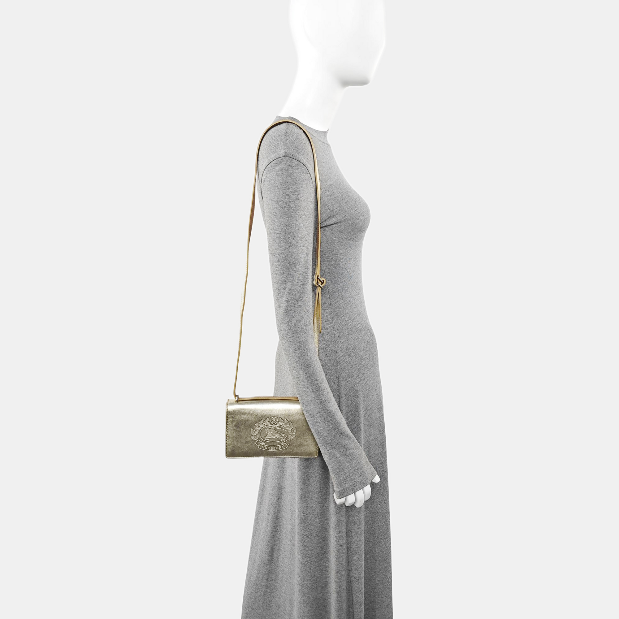 Calfskin Shoulder Bag Beige