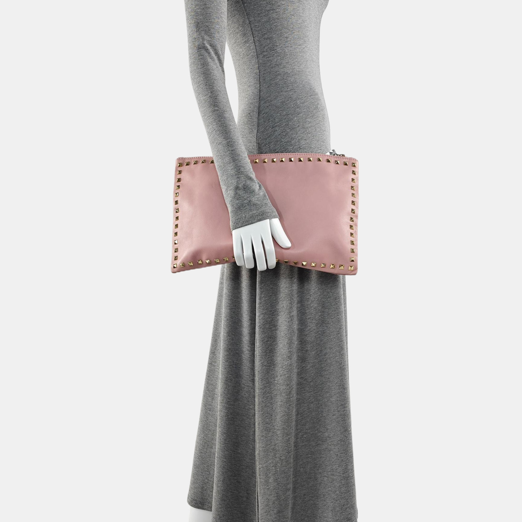 Rockstud Calfskin Pink
