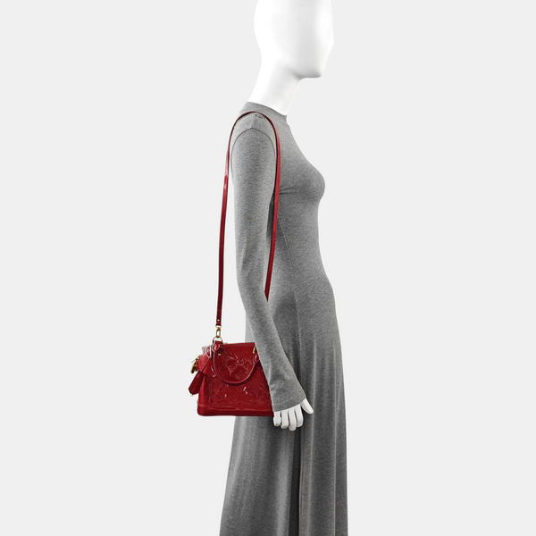 ALMA BB Monogram Patent Leather Red