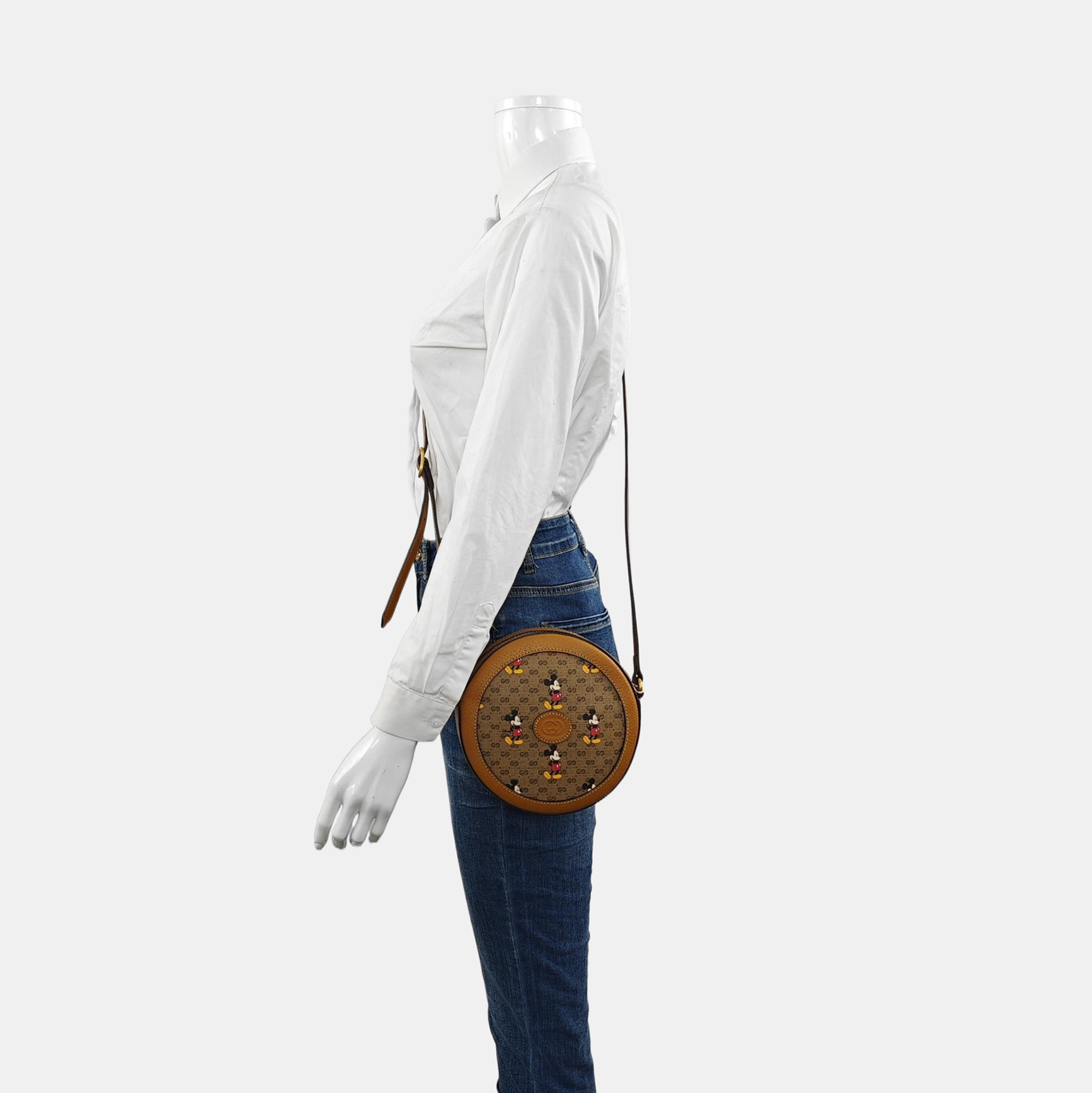 Disney X Gucci Monogram Coated Canvas Brown