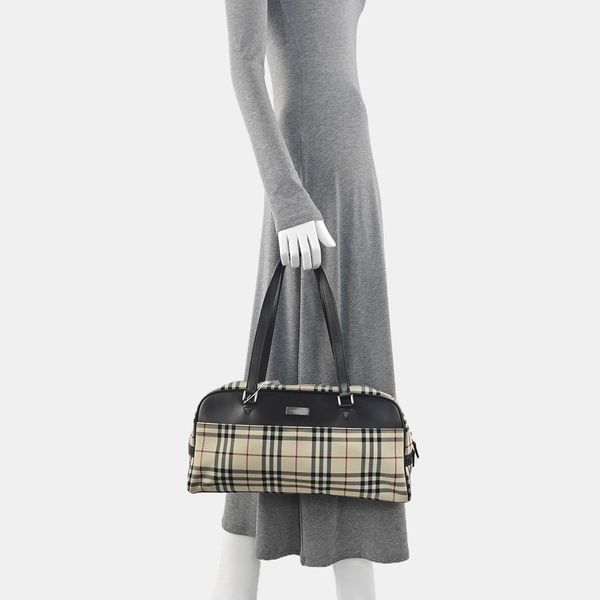 Canvas Top Handle Bag Beige