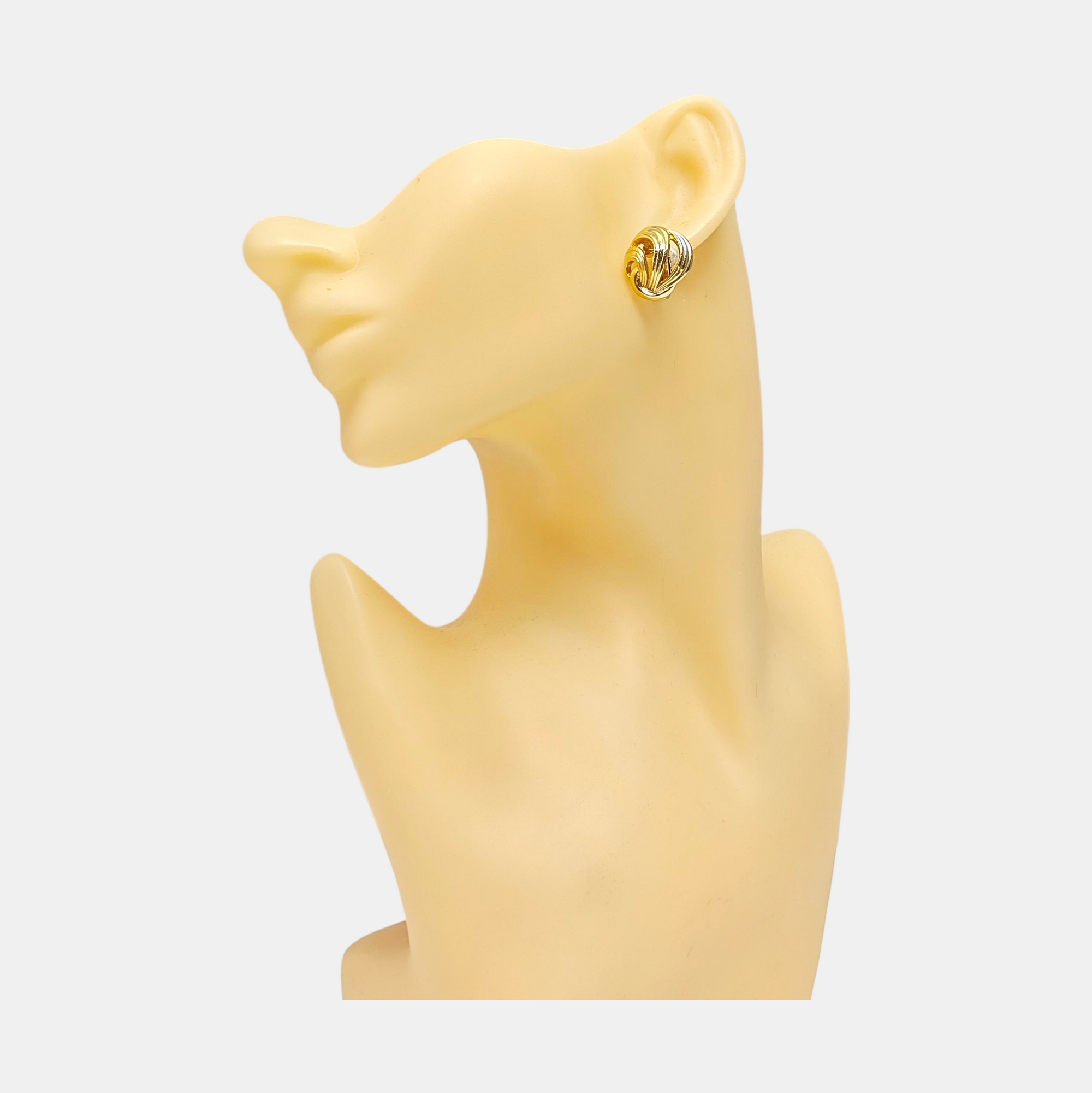 Metal Gold Clip On Earrings