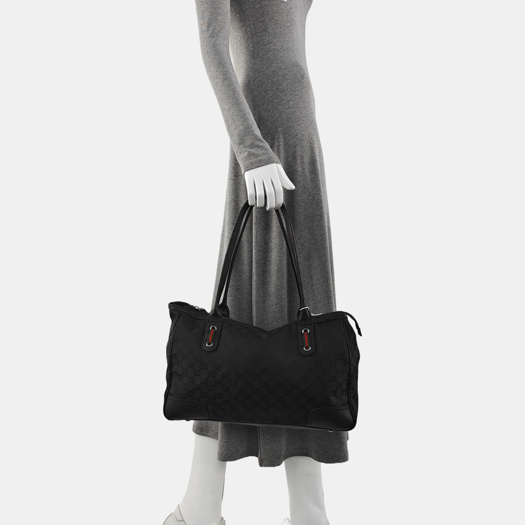 Monogram Canvas Top Handle Bag Black