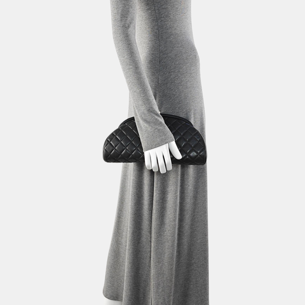 Quilted Calfskin Clutch Black
