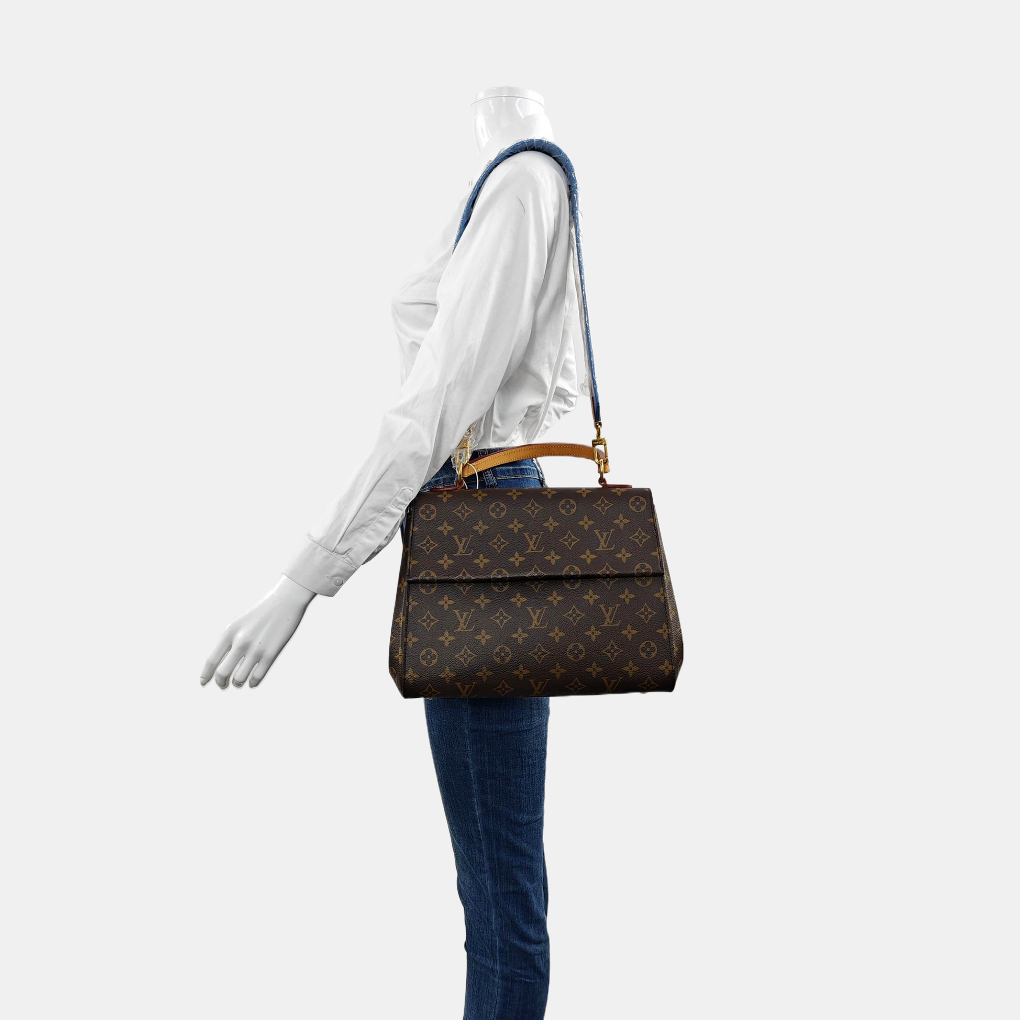 CLUNY BB Monogram Coated Canvas Brown