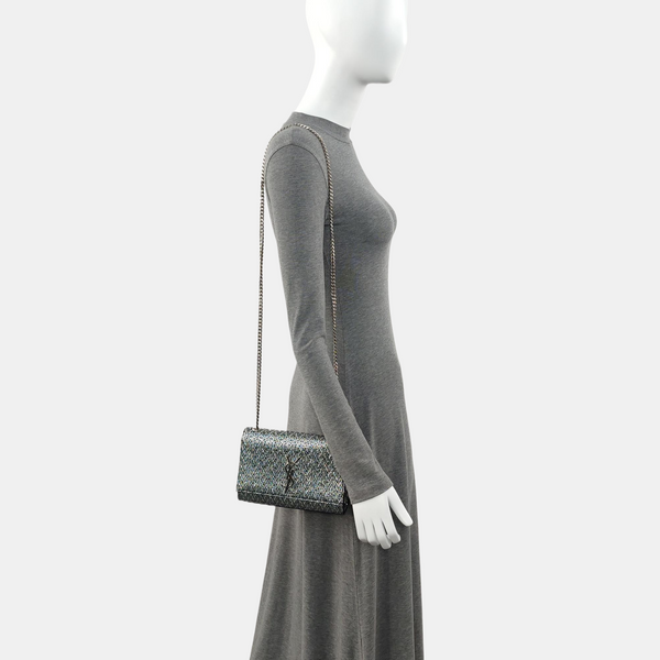 Authenticated pre-owned  KATE Small Calfskin Silver - Shoulder Bag at Looply
