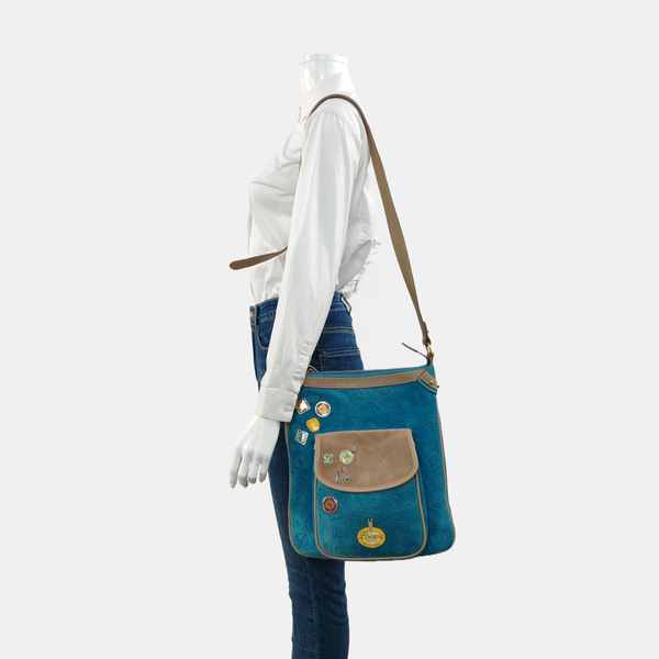Suede Shoulder Bag Blue