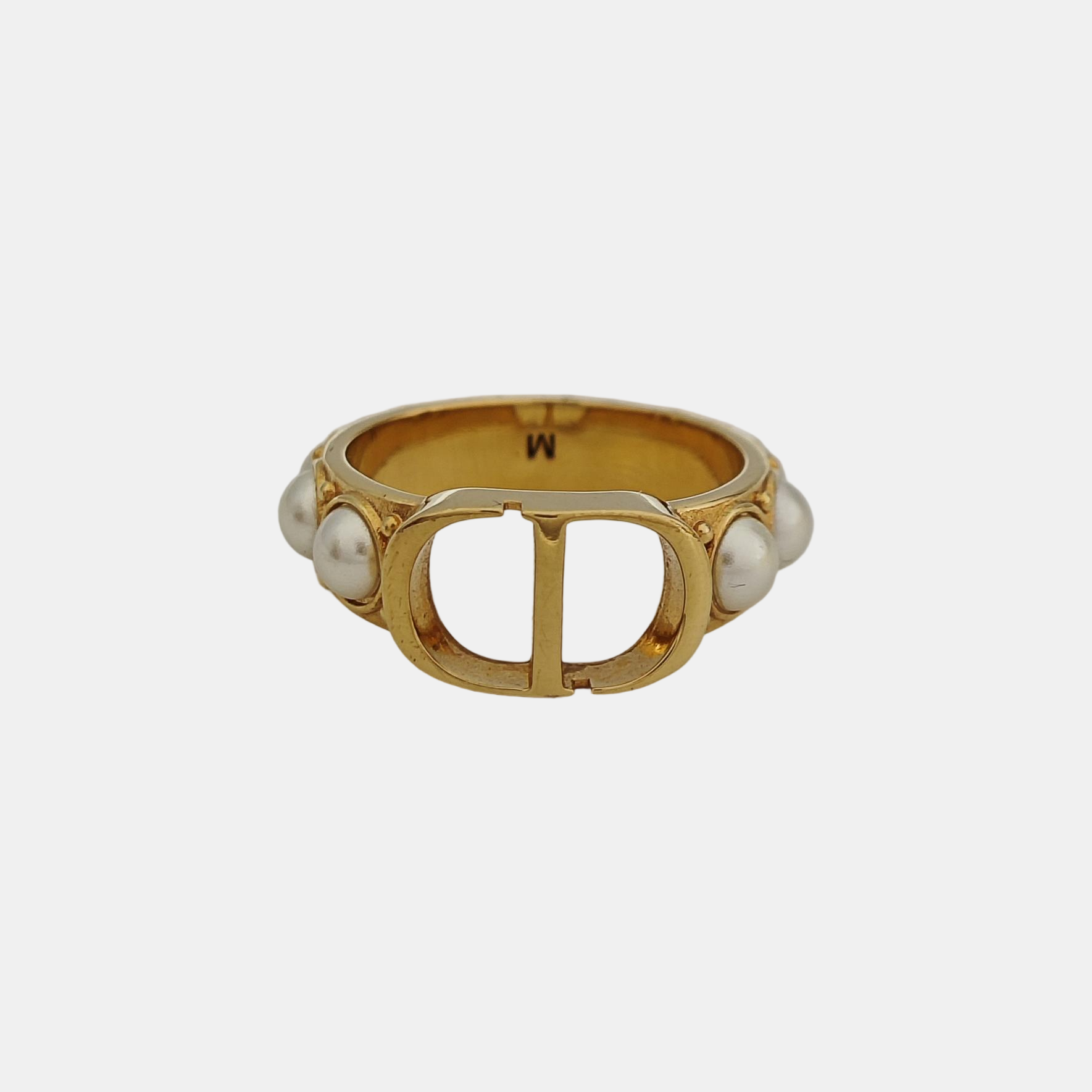 30 Montaigne Faux Pearl Gold Ring EU 53