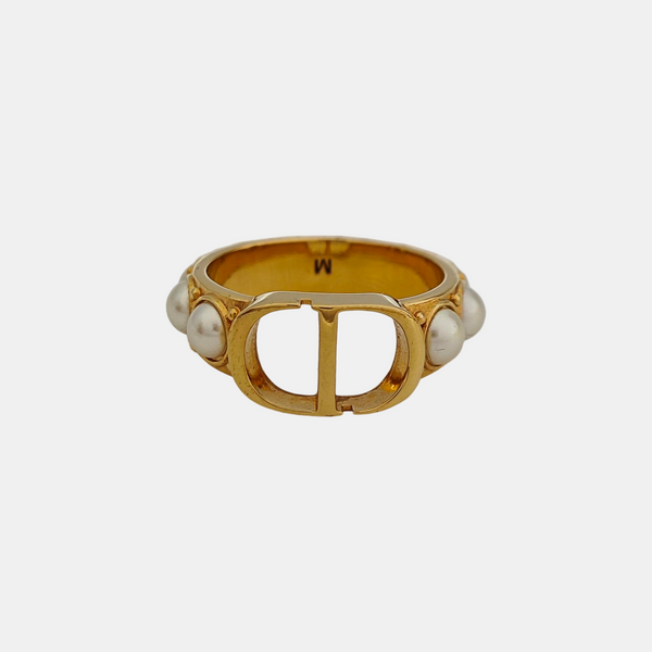 30 Montaigne Faux Pearl Gold Ring EU 53