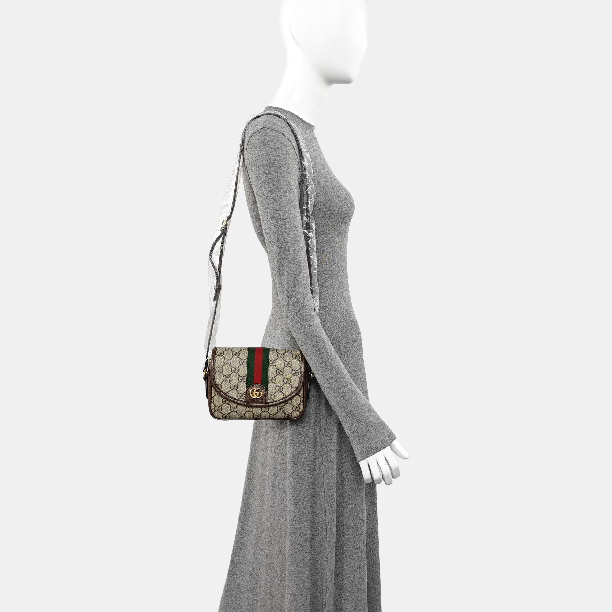 Monogram Coated Canvas Crossbody Bag Beige