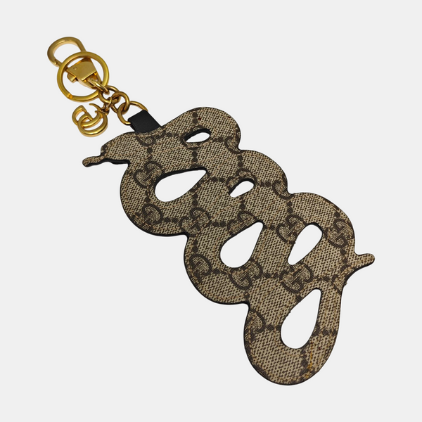 Leather Bag Charm Red