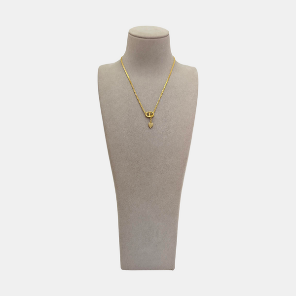 CD Navy Metal Gold Necklace