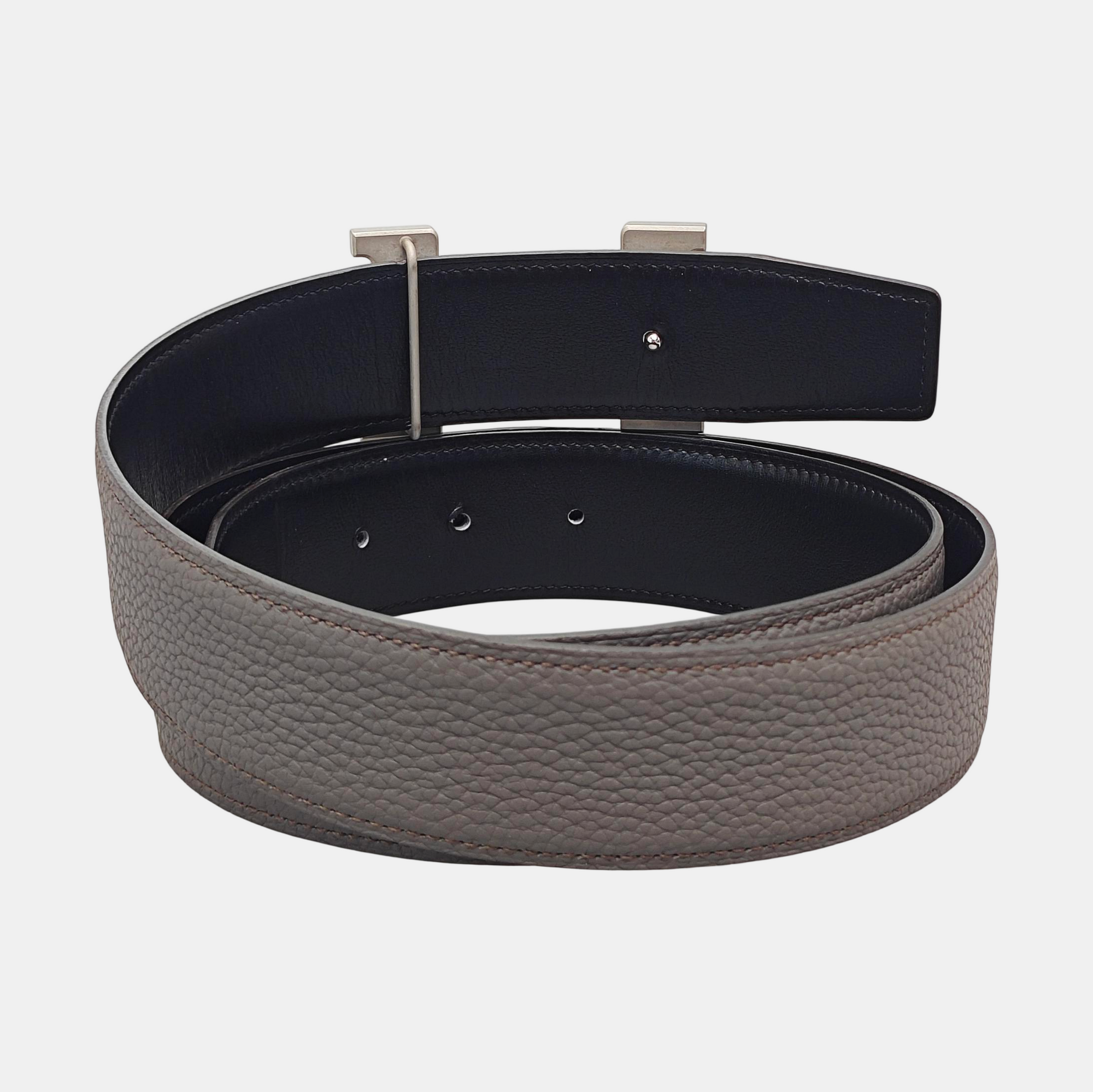 Leather Belt Gray