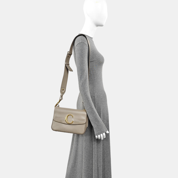 Chloé C Small Calfskin Gray