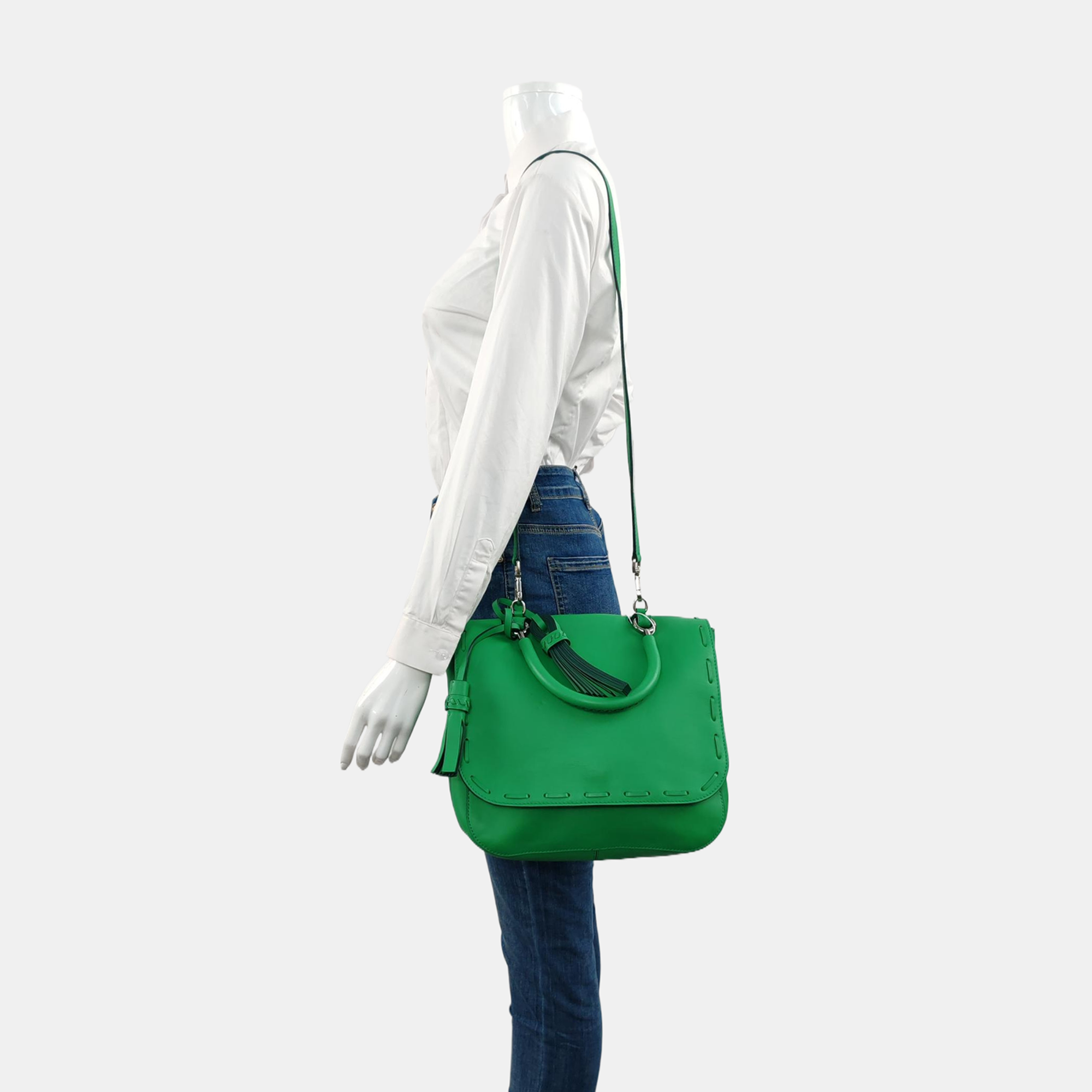 Calfskin Shoulder Bag Green