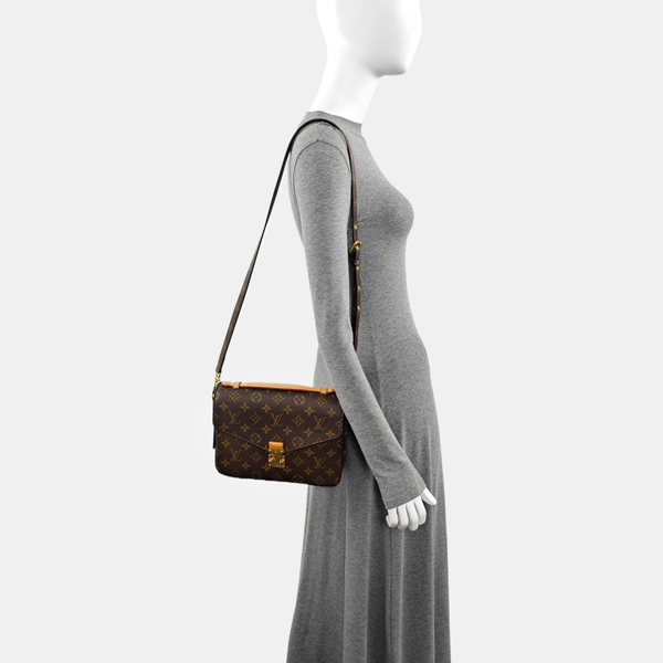 MÉTIS MM Monogram Coated Canvas Brown