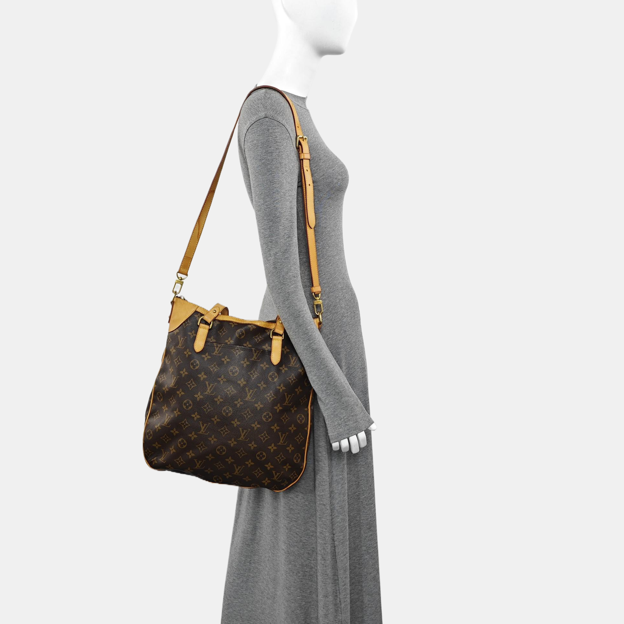 ODEON Monogram Coated Canvas Brown