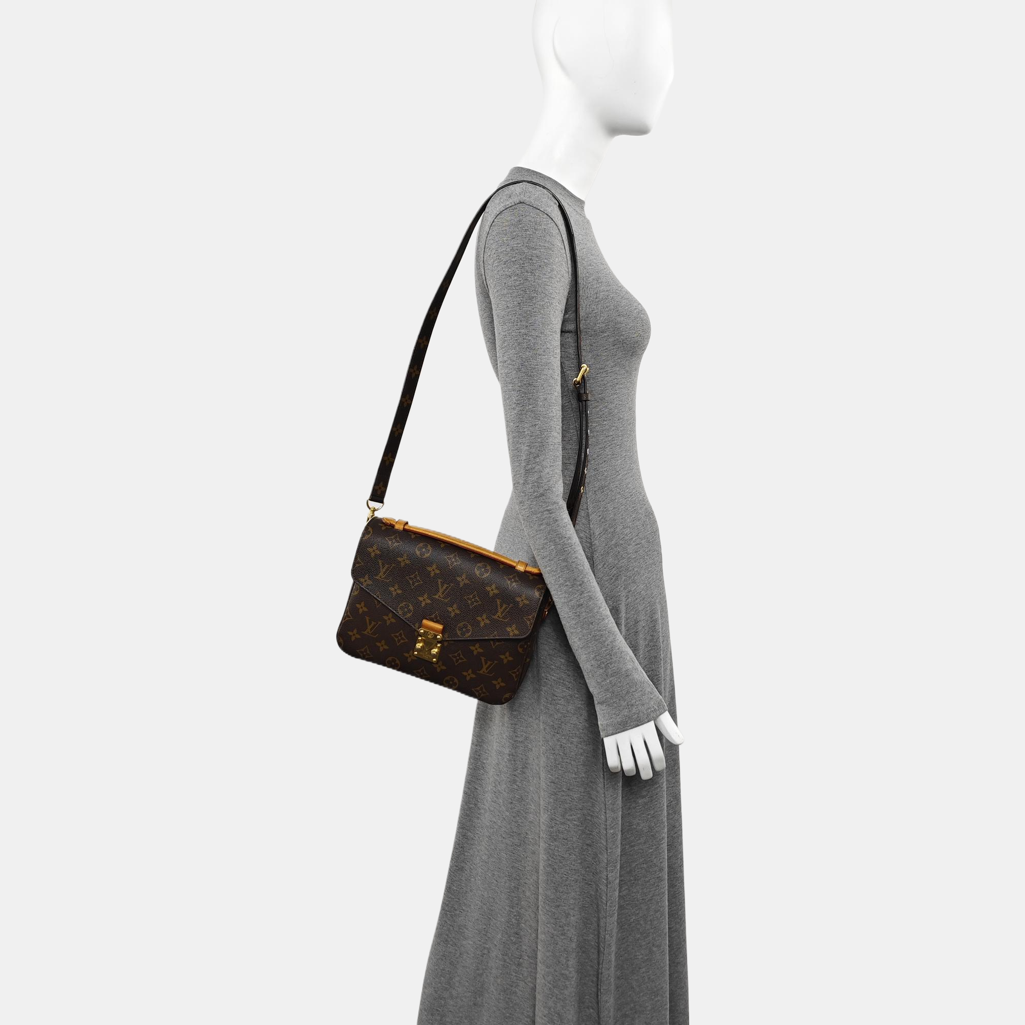 MÉTIS MM Monogram Coated Canvas Brown