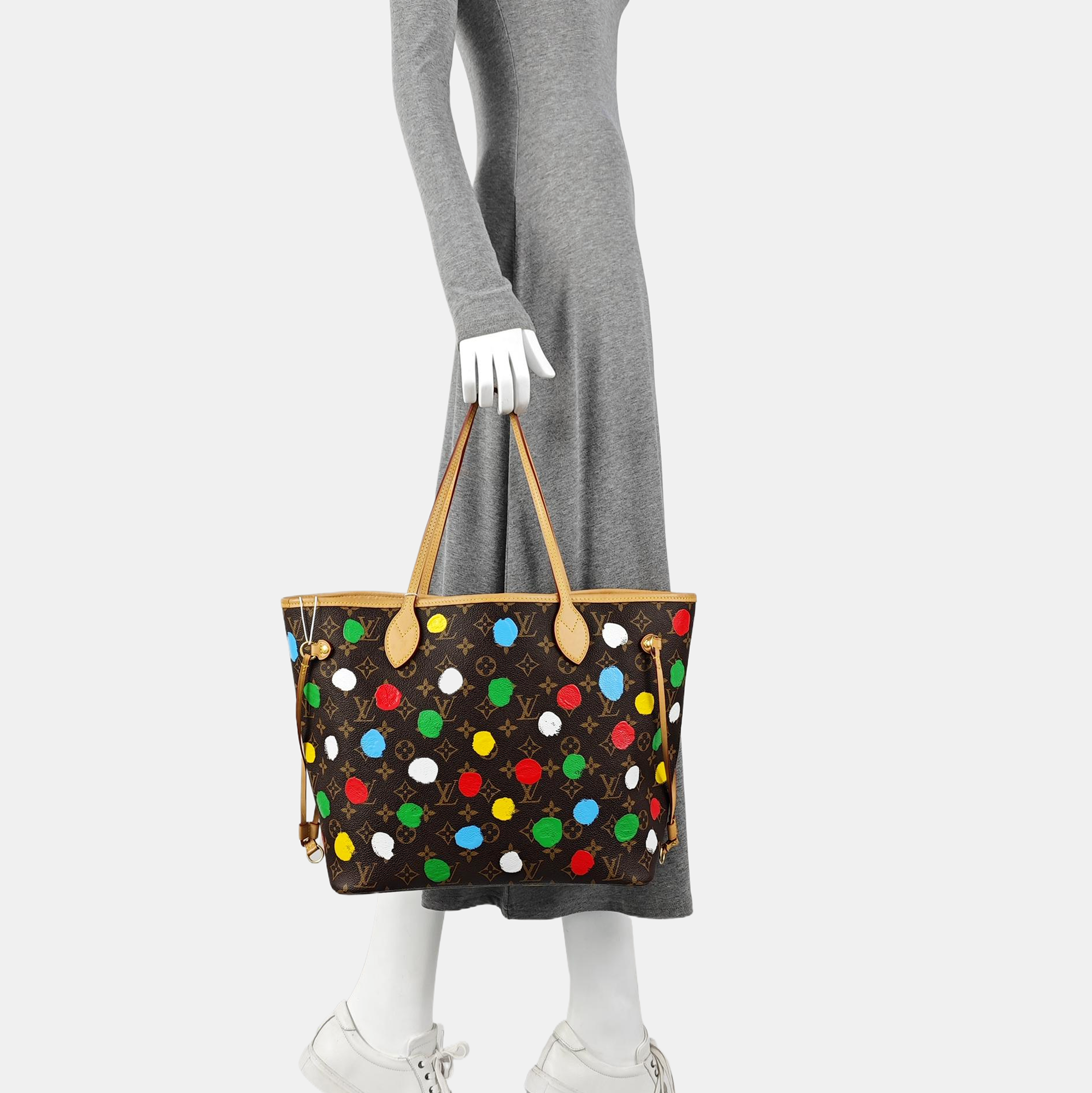 NEVERFULL MM Monogram Coated Canvas Brown