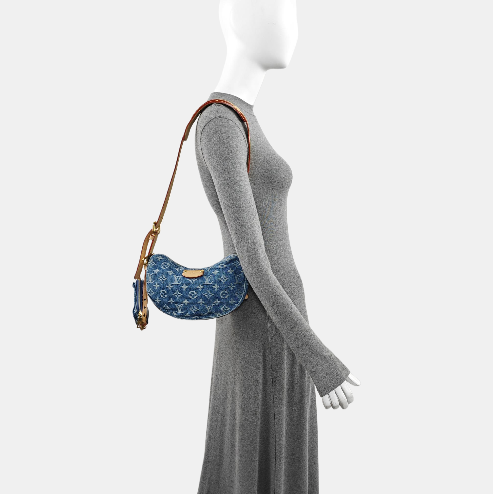 CROISSANT PM Monogram Canvas Blue