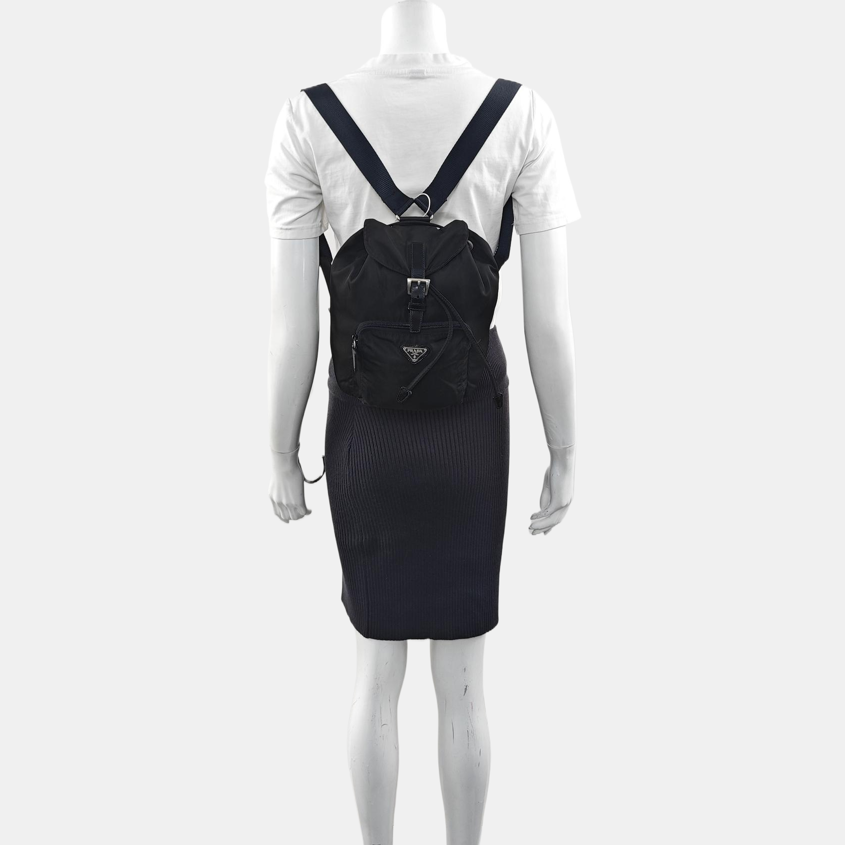 Mochila Re-Nylon de nailon negro