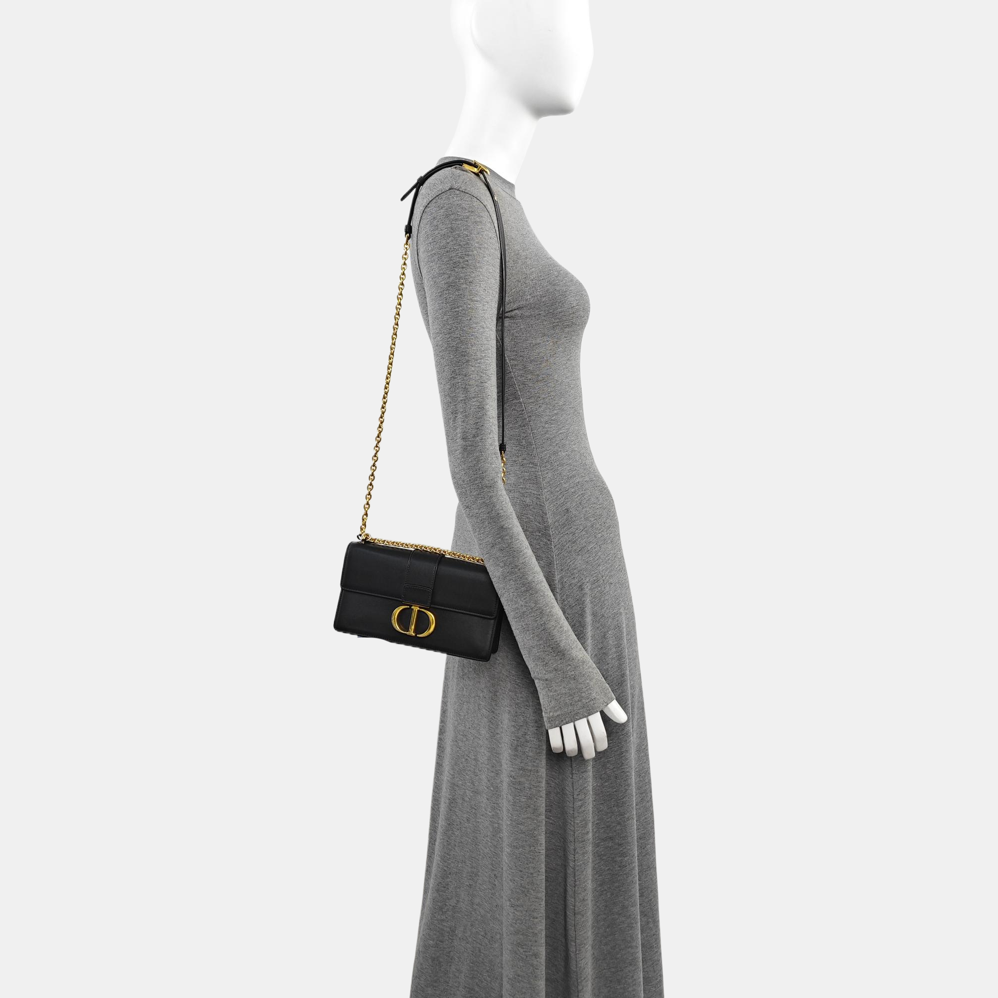 30 Montaigne Mini Calfskin Black
