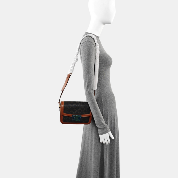 TRIOMPHE Medium Coated Canvas Brown