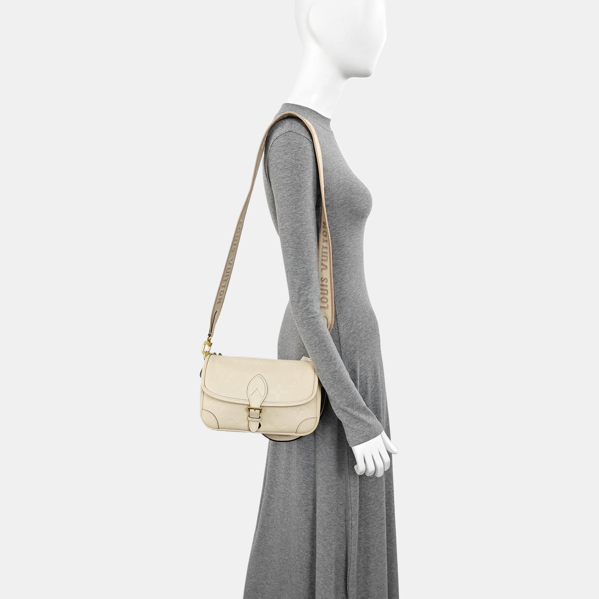 DIANE Monogram Calfskin Beige