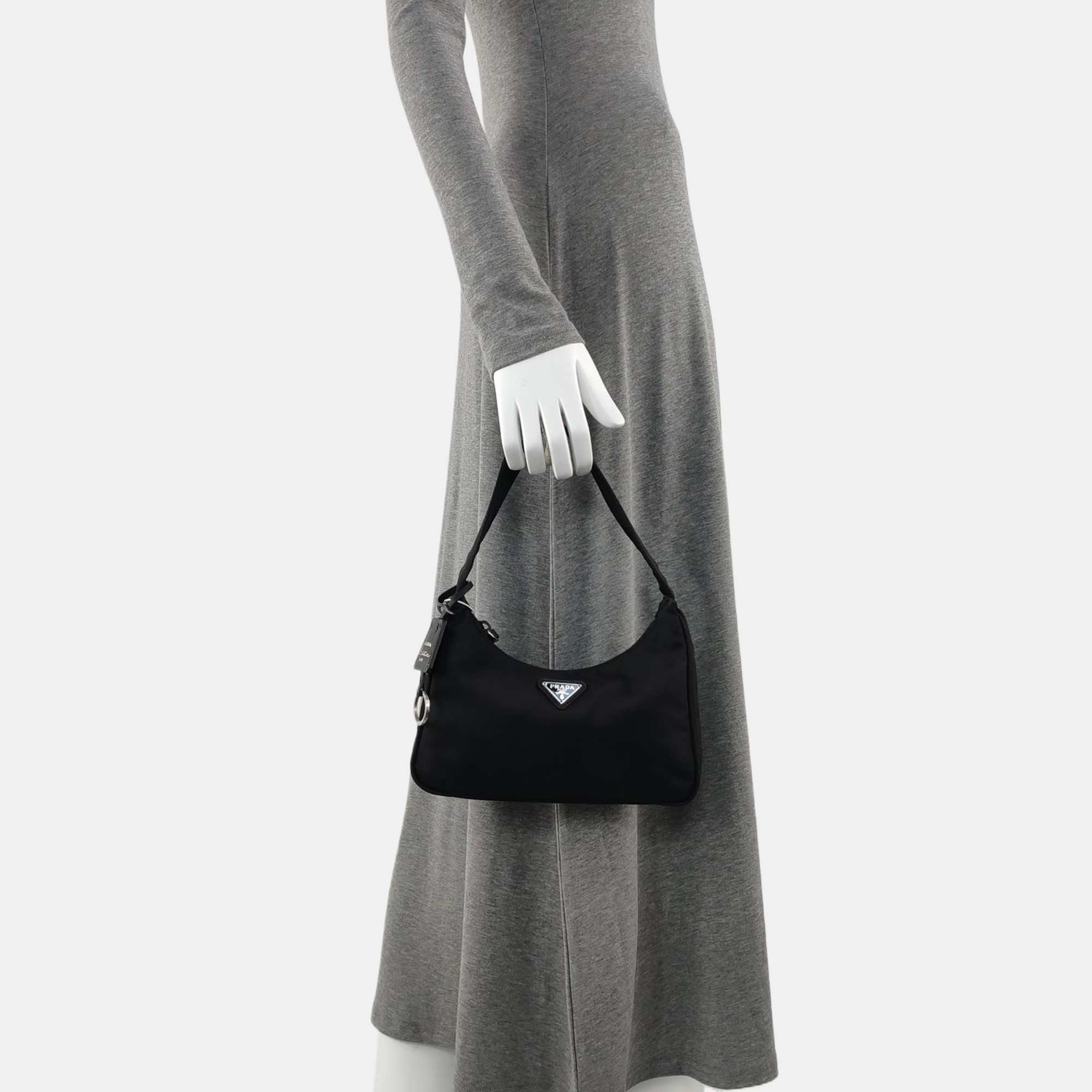 Authenticated pre-owned  Re-Edition2000 Mini Nylon Black - Top Handle Bag at Looply