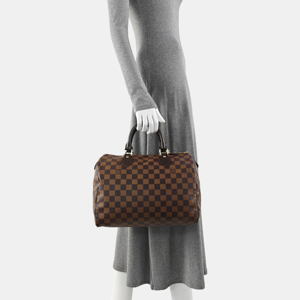 SPEEDY 30 Damier Ebene Coated Canvas Brown