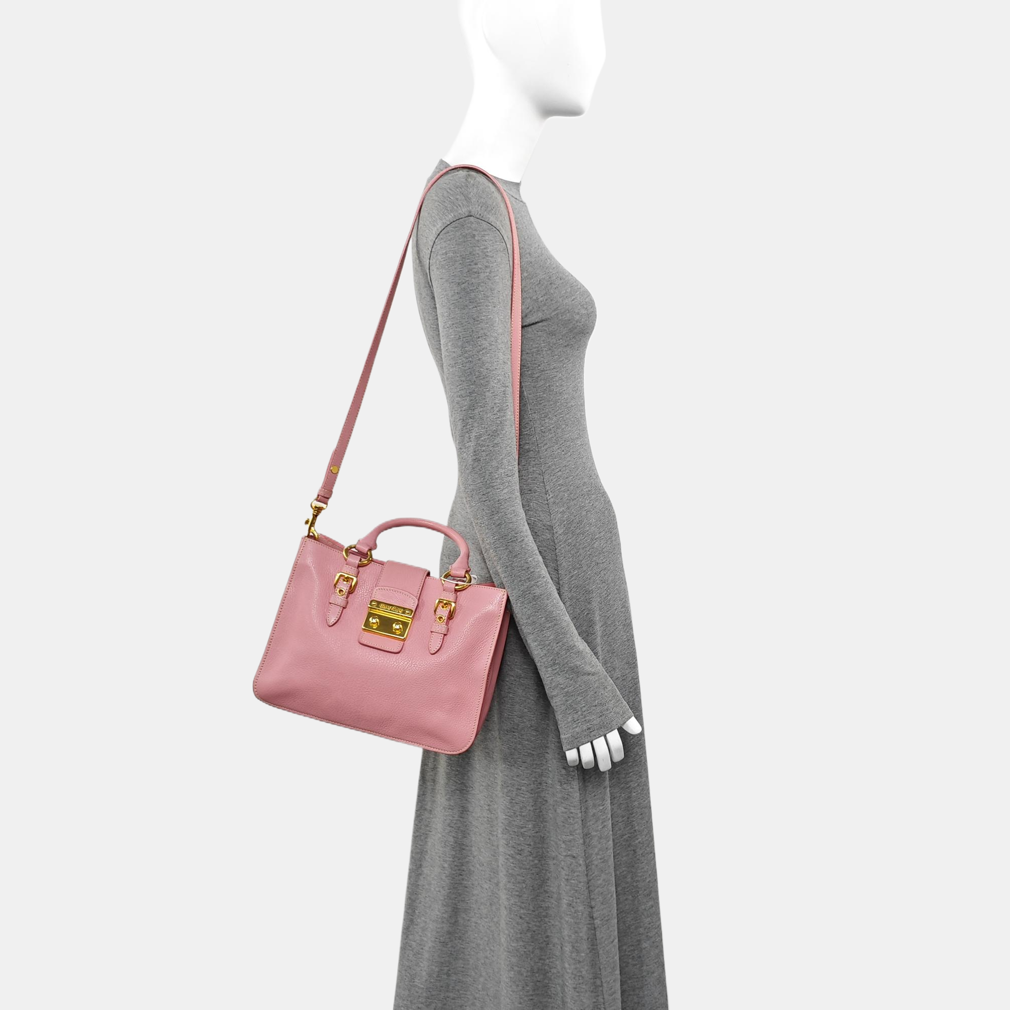 Calfskin Tote Bag Pink
