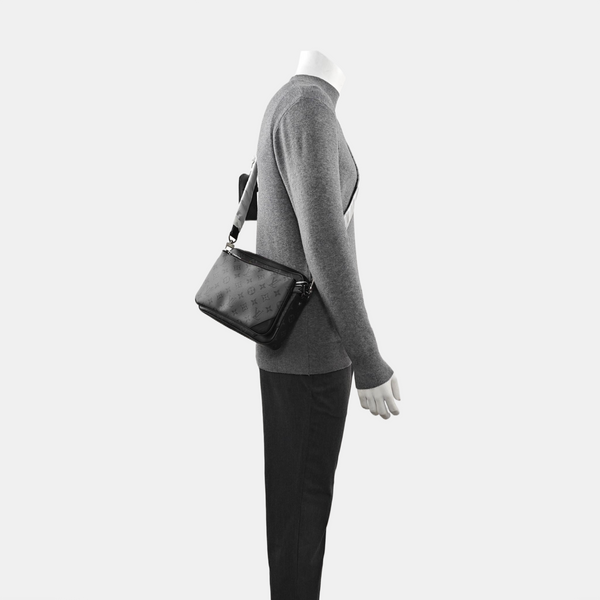 TRIO Monogram Coated Canvas Gray