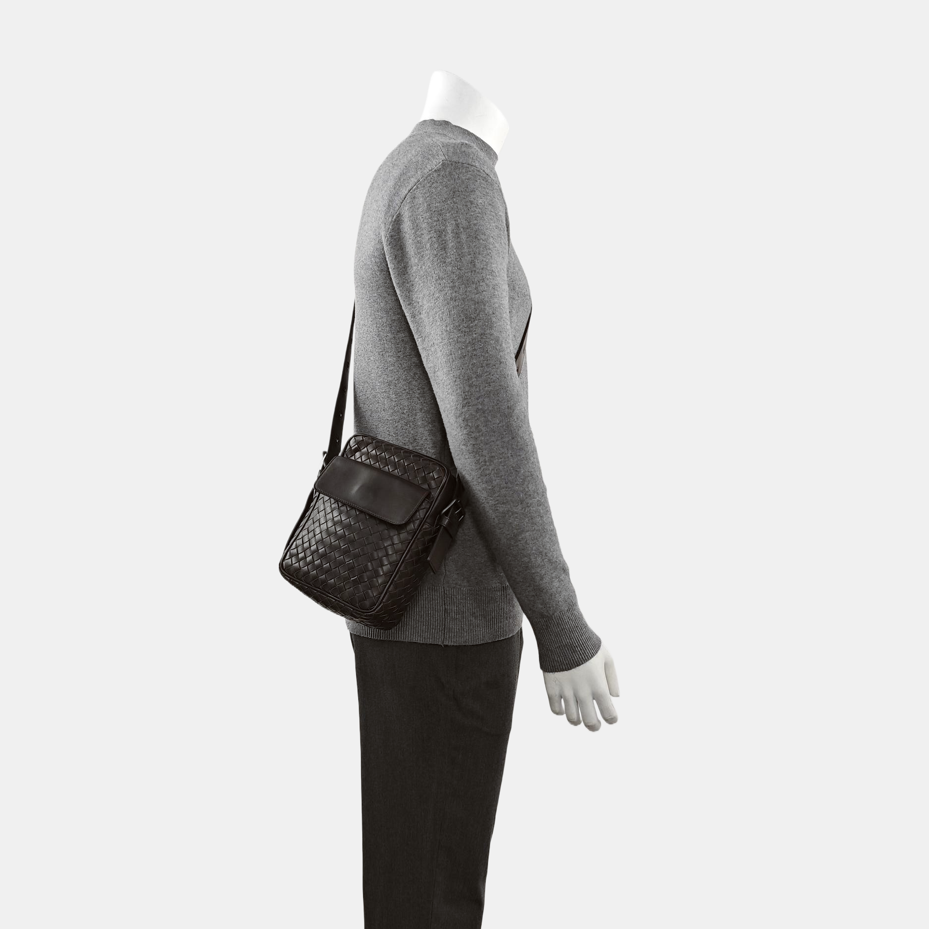 Calfskin Crossbody Bag Brown