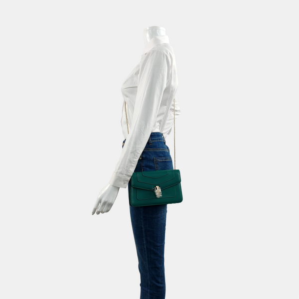 SERPENTI FOREVER Small Calfskin Green