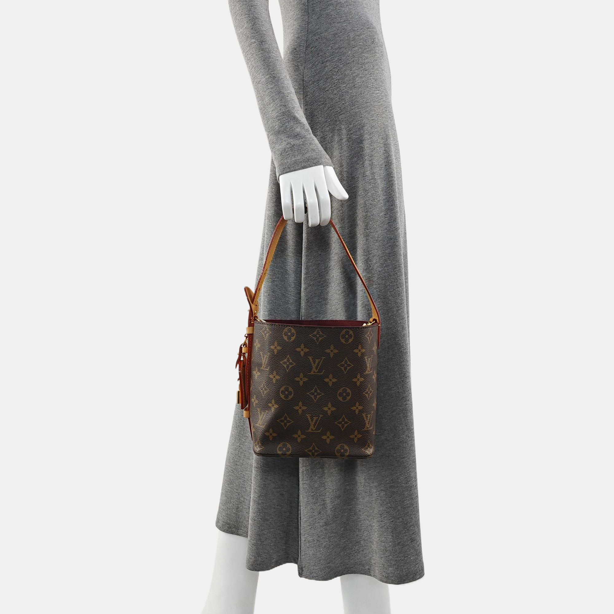 ALL IN BB Monogram Coated Canvas Brown