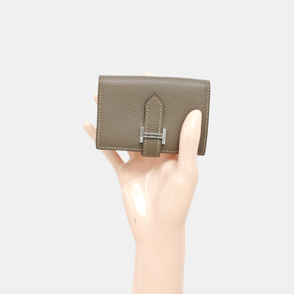 Bearn Mini Epsom Gray Card Holder